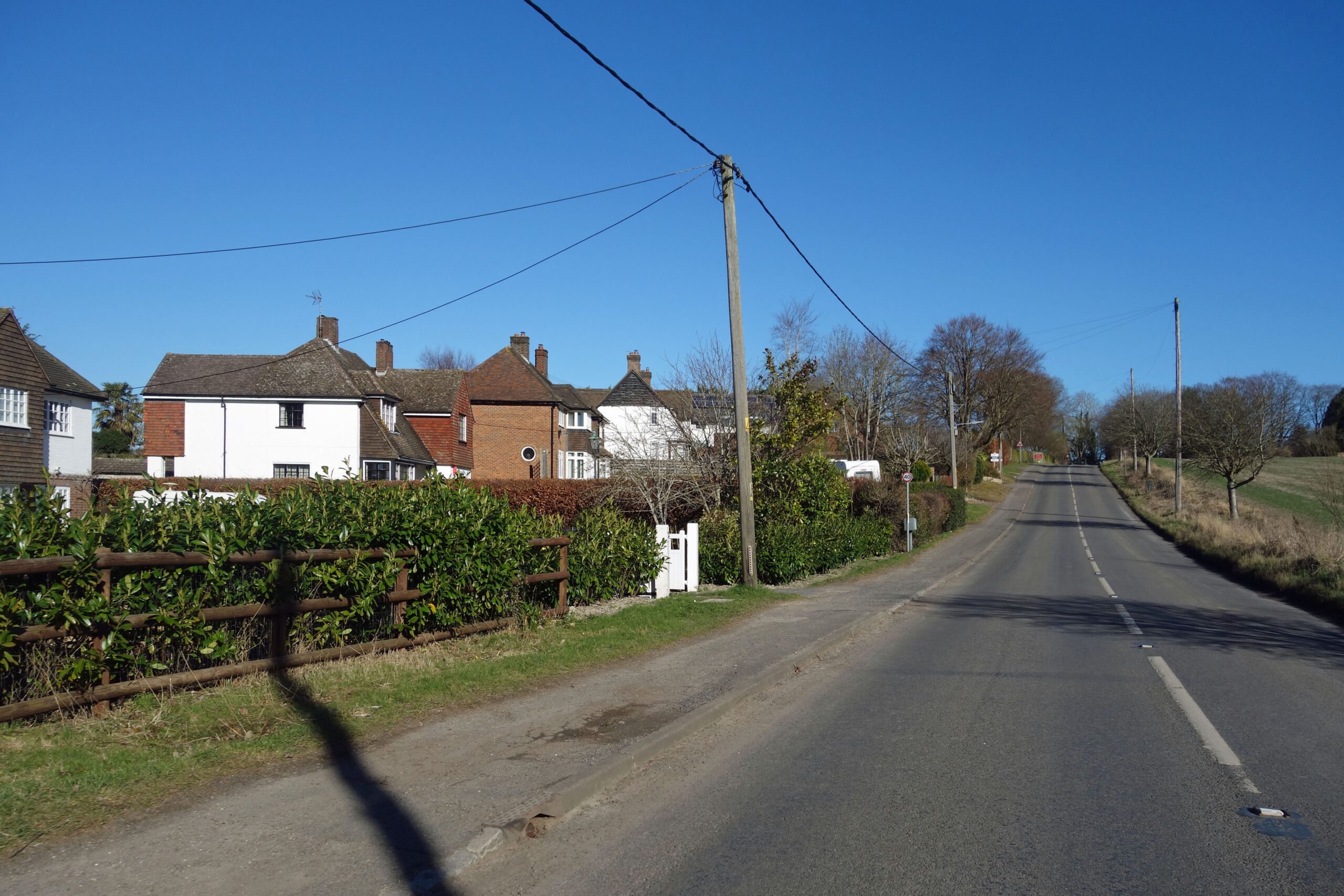 Houses on Ellesborough Road in Wendover, Buckinghamshire
